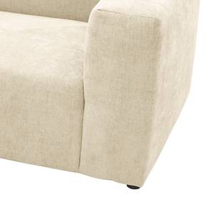 Ecksofa Finbo 2-Sitzer mit Longchair Ausrichtung universal - Webstoff Floricia: Beige