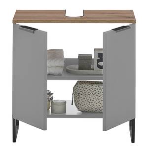 Meuble sous vasque Emporia 2 portes Gris mat