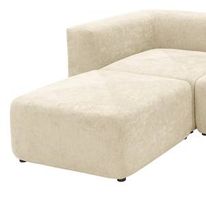 Hoekbank Finbo 3-zits met chaise longue oriëntatie universeel - Geweven stof Floricia: Beige