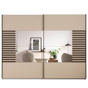 Armoire Barea - Portes miroirs Champagne - Largeur : 271 cm