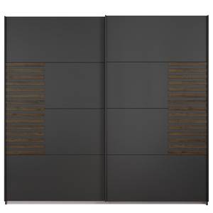 Armoire à portes coulissantes Barea Gris métallisé - Largeur : 226 cm