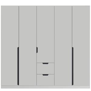 Armoire à portes battantes Cotty Gris soie - Largeur : 225 cm