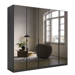 Drehtürenschrank Skyla Typ A Grauspiegel - Graumetallic - Breite: 226 cm