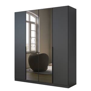 Drehtürenschrank Skyla Typ B Grauspiegel - Graumetallic - Breite: 181 cm