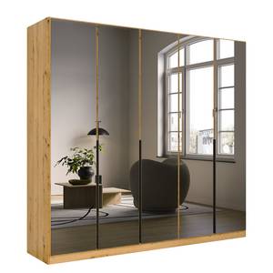 Drehtürenschrank Skyla Typ A Grauspiegel - Eiche Artisan Dekor - Breite: 226 cm