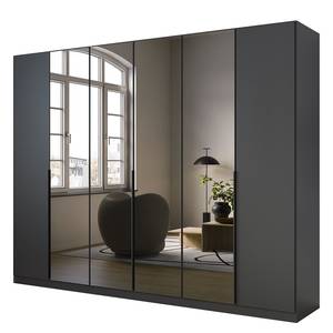 Drehtürenschrank Skyla Typ B Grauspiegel - Graumetallic - Breite: 271 cm