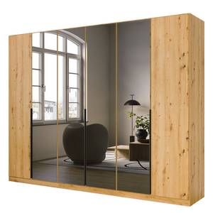 Drehtürenschrank Skyla Typ B Grauspiegel - Eiche Artisan Dekor - Breite: 271 cm