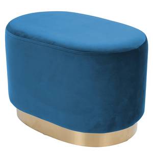 Hocker Nano Typ C Stahl - Samt - Blau - Breite: 36 cm