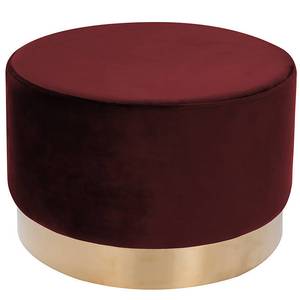 Hocker Nano Typ C Stahl - Samt - Rot - Breite: 55 cm