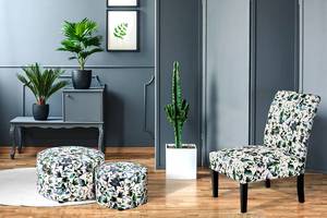 Hocker Indira Forest 2er-Set Polyester - Multicolor