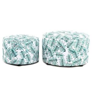 Hocker Indira Flower 2er-Set Polyester - Multicolor