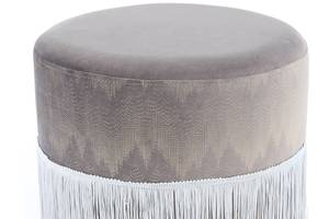 Hocker Cleopatra Typ B Samt - Eisen - Grau