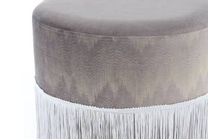 Hocker Cleopatra Typ B Samt - Eisen - Grau