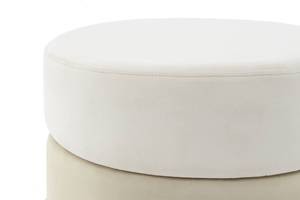 Hocker Matilda Typ A Eisen / verchromt - Samt - Creme