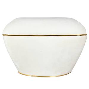 Hocker Contessa Typ A Baumwolle / Acryl - Ivory