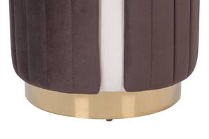 Hocker Corvin Edelstahl - Polyester - Braun / Creme