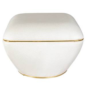 Hocker Contessa Typ C Baumwolle / Acryl - Ivory