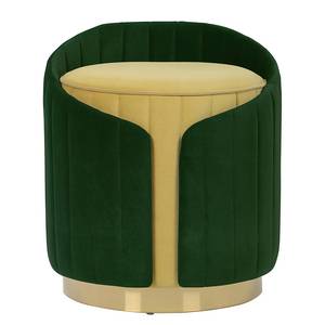 Hocker Corvin Edelstahl - Polyester - Senfgelb / Grün