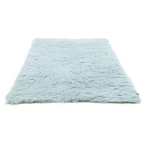 Wollen vloerkleed Fluffy scheerwol - Lichtblauw - 80 x 160 cm