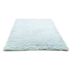 Wollen vloerkleed Fluffy scheerwol - Lichtblauw - 80 x 160 cm