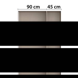 Drehtürenschrank Genua Typ A Graumetallic - Breite: 136 cm - Mit Spiegeltür/-en