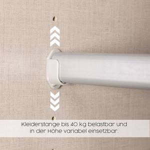 Drehtürenschrank Genua Typ A Alpinweiß - Breite: 136 cm - Mit Spiegeltür/-en