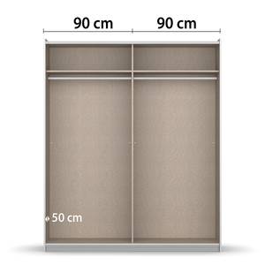 Drehtürenschrank Genua Typ B Graumetallic - Breite: 181 cm