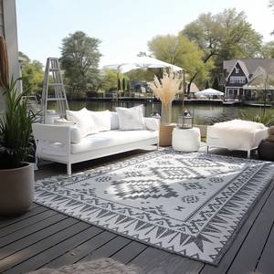 In-/Outdoorteppich Dynamic Polypropylen - Silber - 120 x 170 cm