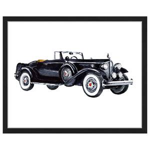 Bild Watercolor Retro Car Buche Massiv / Acrylglas - Schwarz - 43 x 53 cm