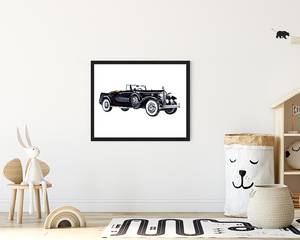 Bild Watercolor Retro Car Buche Massiv / Acrylglas - Schwarz - 43 x 53 cm