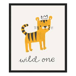 Bild Wild One Buche Massiv / Acrylglas - Schwarz - 53 x 63 cm