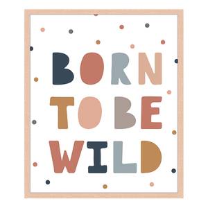 Afbeelding Born To Be Wild massief beukenhout/acrylglas - naturel - 53 x 63 cm