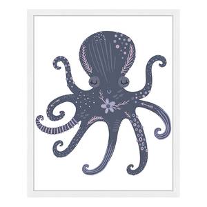 Bild Octopus Buche Massiv / Acrylglas - Weiß - 43 x 53 cm