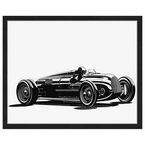 Tableau déco Racing Car Hêtre massif / Plexiglas - Noir - 43 x 53 cm