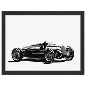 Tableau déco Racing Car Hêtre massif / Plexiglas - Noir - 33 x 43 cm