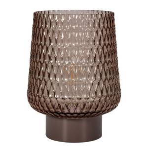 Lampada da tavolo Glamour B Alluminio in vero legno / Vetro colorato - 1 punto luce - Marrone
