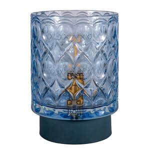 Tafellamp Glamour type C aluminium/gekleurd glas - 1 lichtbron - Blauw