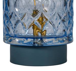 Lampe Glamour - Type C Aluminium / Verre coloré - 1 ampoule - Bleu