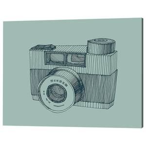 Afbeelding Say Cheese massief grenenhout/linnen - mintgroen - 40 x 50 cm