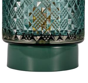 Tafellamp Glamour type C aluminium/gekleurd glas - 1 lichtbron - Turquoise