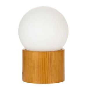 Tafellamp Woody Shine fineer van echt hout/opaalglas - essenhout/wit - 1 lichtbron