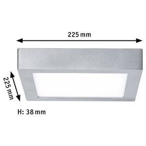 LED-Deckenleuchte Lunar Aluminium - 1-flammig - Chrom - 23 x 3.8 cm