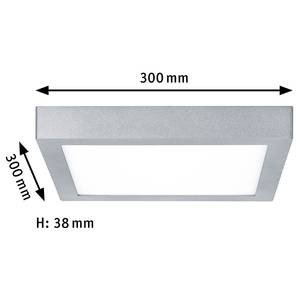 LED-Deckenleuchte Lunar Aluminium - 1-flammig - Chrom - 30 x 3.8 cm