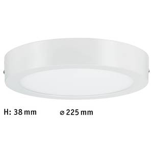 LED-Deckenleuchte Lunar Rund Aluminium - 1-flammig - Weiß - Durchmesser: 23 cm