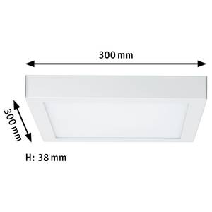 Lampada da soffitto LED Lunar Alluminio - 1 punti luce - Bianco - 30 x 3.8 cm