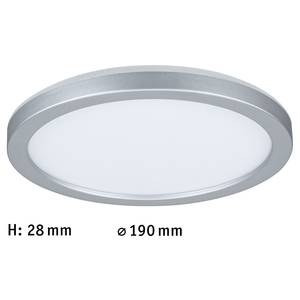 Plafondlamp Atria Shine Rond kunststof - 1 lichtbron - Chrome - Warm wit - Universeel wit