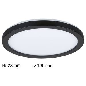 Plafonnier Atria Shine rond Matière plastique - 1 ampoule - Noir - Blanc chaud - Blanc neutre