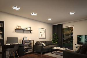 Lampada da soffitto Atria Shine rotondo Materiale plastico - 1 punti luce - Nero - Bianco caldo