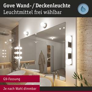 Wandleuchte Gove Balken Opalglas / Chrom - 3-flammig - Chrom