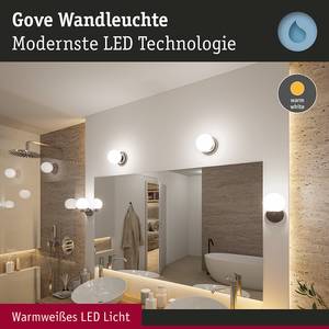 Wandlamp Gove opaalglas/chroom - 1 lichtbron - Chrome